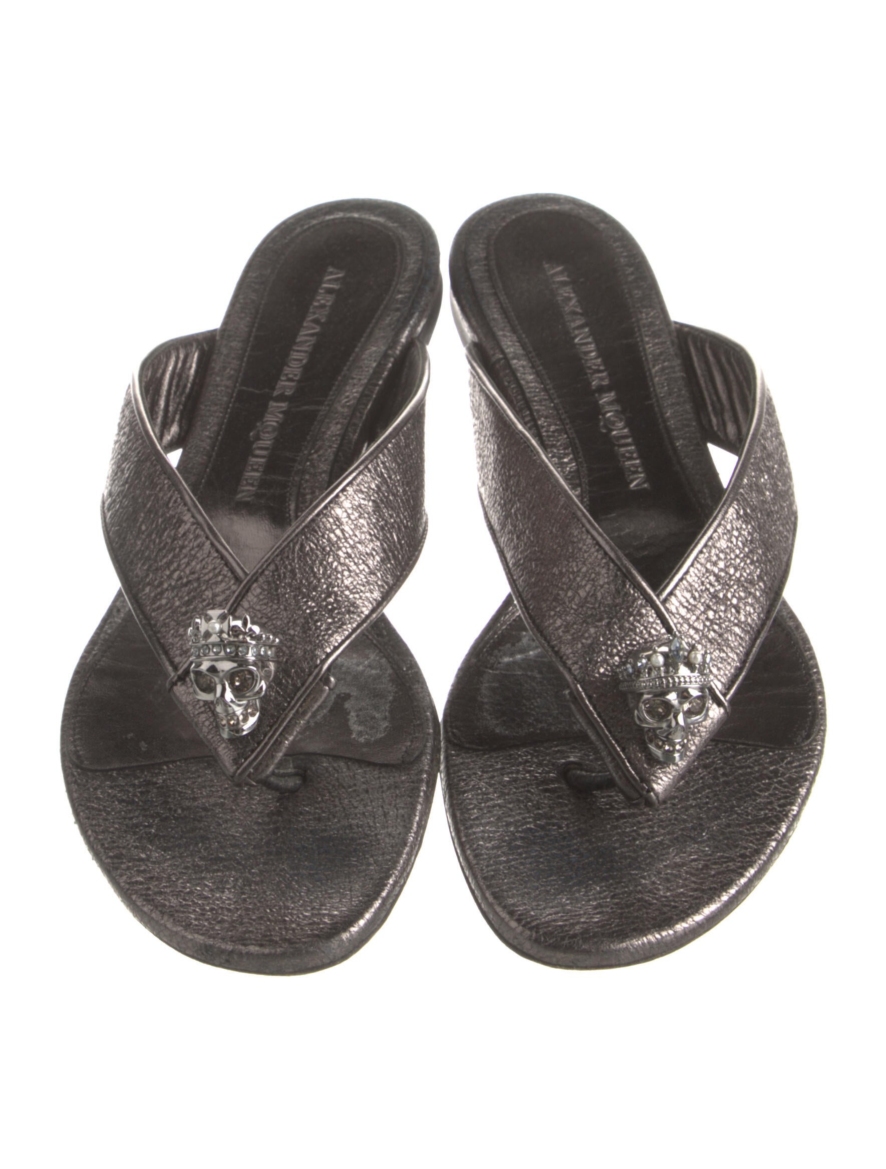 Alexander McQueen Skull Leather Slides